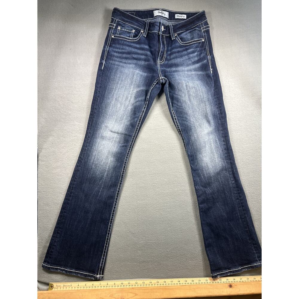 Bootcut Jeans for Women 28R Blue Dark Wash Daytrip Stretch 5-Pocket Denim